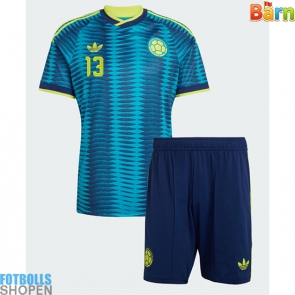 Billiga Colombia Yerry Mina #13 Bortatröja Barn VM 2026 Kortärmad (+ Korta byxor)